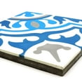 thumbnail image 4 of Moroccan Craft Masters Moroccan Handmade Cement Tile Toubkal Blue/  Navy Blue 8 Inches x 8 Inches, Floor/ Wall (Set Of 12) Sample - 1 Tile, 4 of 5