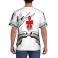 thumbnail image 3 of Vsdgher Moose Kissing Under Mistletoe Print Men's Dry Fit Mesh Athletic Shirts Moisture Wicking Tennis T-Shirt Tops, 3 of 9
