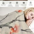 thumbnail image 3 of COMIO Beautiful Pink Peach Blossom Beautiful Flower Exquisite gifts Flannel Blanket Throw Blanket (Universal 1) White, 3 of 6