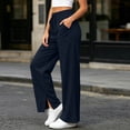 thumbnail image 5 of Gytharion Women's Straight Leg Sweatpants High Waist Side Slit Lounge Pants Elastic Waist Relaxed Fit Casual Pants with Pockets for Travel, 5 of 8