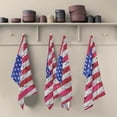 thumbnail image 2 of Brick USA America Flag Tea Towels 4 Pack Stars and Stripes Kitchen Dish Cloth with Hanging Loop, 18"x28" Lint-Free Absorbent Towel for Kitchen Drying Wiping and Cleaning, 2 of 7