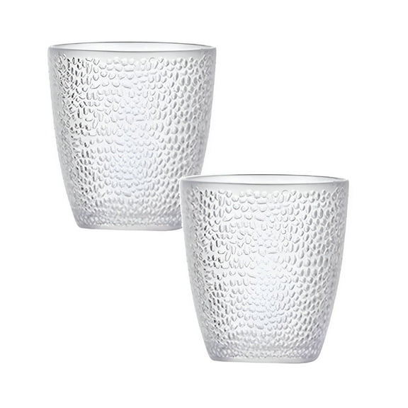 ACDANC 2pcs Hammered 8-Ounce Plastic Tumbler Acrylic Glasses Multi-Color Cups Reusable Glassware For Kitchen Cocktail Picnic Party Juice Whiskey Wine