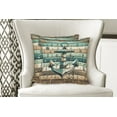 thumbnail image 5 of Ambesonne Nautical Throw Pillow Cover Pack of 2, Rustic Anchor Wooden Look, 2 Pcs-40"x40", Teal Seafoam Pale Brown, 5 of 5