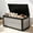 Black & Wood Grain Gray, variant on Uforic 134 Gallon Lockable Outdoor Deck Box, Waterproof Resin Storage Box with Hydraulic Support, Patio Storage Bench for Garden Pool Supplies, Dark Brown & Wood-Grain Brown