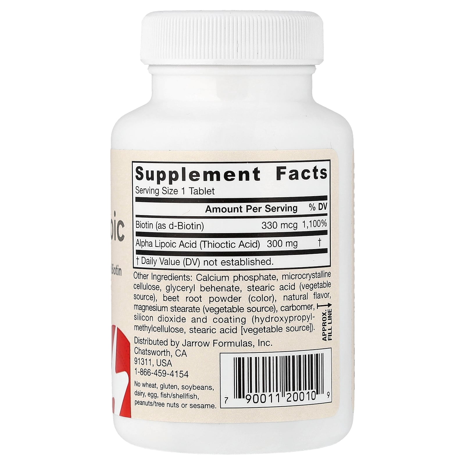 Jarrow Formulas Alpha Lipoic Sustain, Promotes Glutathione* & Antioxidant Status*, 300 mg, 60 Sustain Tabs