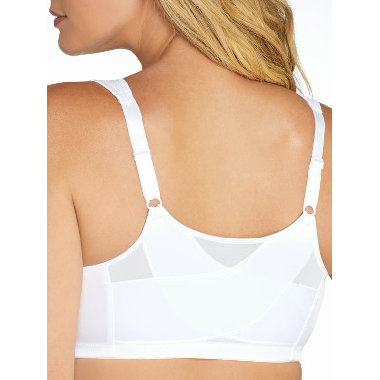 Playtex 18 Hour Front Close Wireless Bra with Back Support White 46DD  Women's