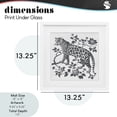 thumbnail image 4 of Stupell Industries Eclectic Monochrome Detail Leopard White Framed Print Under Glass, 13 x 13, by Lettered and Lined, 4 of 8
