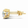 thumbnail image 3 of Forever Jewels 4Ct Round Moissanite Screw Back Solitaire Women's Stud Earrings 14K Yellow Gold Plated, 3 of 4