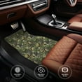thumbnail image 4 of Uemuo Car Floor Mats - Green Skulls Pattern Carpet Floor Mats for Cars, Auto Accessories Front & Rear Car Floor Foot Mat Sets of 4 Pieces, 4 of 6