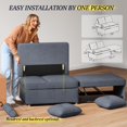 thumbnail image 5 of 4-in-1 Convertible Sofa Bed with Recliner Functionality, Adjustable Headrest, and Ottoman - Perfect for Small Spaces, 5 of 8