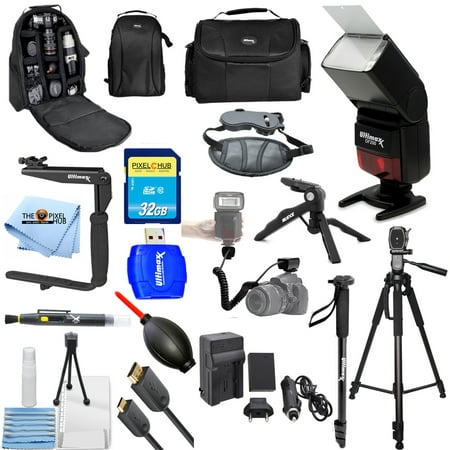 ALL YOU NEED PROFESSIONAL Accessory Bundle for Canon EOS T6i / T6s - 750D / 760D Includes Extra Battery & Charger, Flash, Backpack, 32GB SD Card, Tripods, Monopod + MUCH (Best Sd Card For Canon T2i)