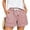 Red, variant on cocolona Womens Summer Casual Striped Beach Shorts Elastic Waist Drawstring Wide Leg Lounge Shorts with Pockets
