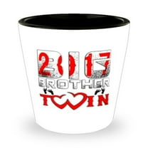 Big Brother of Twins Shot Glass - Perfect Sibling Gift, 1.5oz Mini Glassware Unique Family Keepsake for Celebrations & Occasions