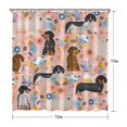 thumbnail image 5 of Dachshund and Flower Shower Curtain 72"x72" ,Bathroom Decorative Shower Curtains Set with 12 Hooks,Modern Waterproof Washable Shower Curtain, 5 of 6