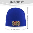 thumbnail image 3 of ZICANCN Abstract Color Skulls Knit Beanie Hat, Winter Cap Soft Warm Classic Hats for Men Women, Blue, 3 of 8