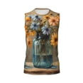 thumbnail image 6 of Lsque Charming Daisy Bouquet Art Print Men's Cotton Blend Sleeveless Muscle Shirts (S-3XL)- Moisture Wicking, Odor Protection, UPF 30+,X-Large, 6 of 8