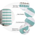 thumbnail image 3 of Aqua Stripe Shower Curtain for Bathroom, Waterprrof Polyester Fabric Shower Curtains Teal Blue Decorative Curtains for Bathroom Curtain Sets with Hooks Small Stall Size 36" x 72", 3 of 5