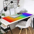 thumbnail image 4 of Rainbow Color Tie Dye Large Gaming Mouse Pad Big Mousepad Mice Keyboard Mat with Non-Slip Rubber Base for Computer Laptop Home & Office, 35.4 X 15.7 inch, 4 of 5