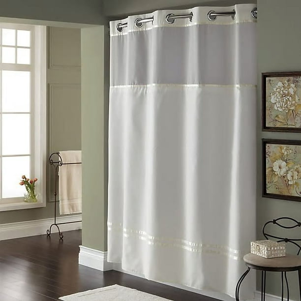 Hookless Escape 71 Inch X 86 Long, Hookless Fabric Shower Curtain