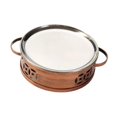 thumbnail image 4 of Luzkey Plateau de Cuisson pour Réchaud, Réchaud à Aliments, Casserole de Cuisson, Poêle à Sauter en Acier Inoxydable, Assiette Peu Profonde pour Événement, Fête, Congé 23cmx5.7cm, 4 of 8