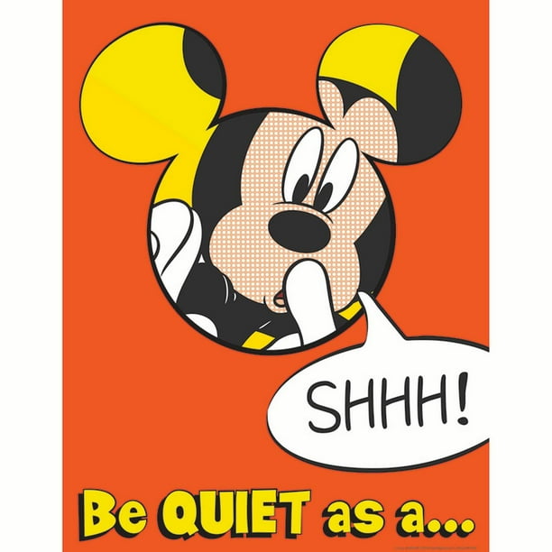 MICKEY QUIET AS A MOUSE 17X22 POSTER
