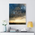 thumbnail image 3 of Scripture Walls Fear God and Keep His Commandments Ecclesiastes 12:13 Bible Verse Canvas Christian Wall Art Ready to Hang Unframed, 3 of 11