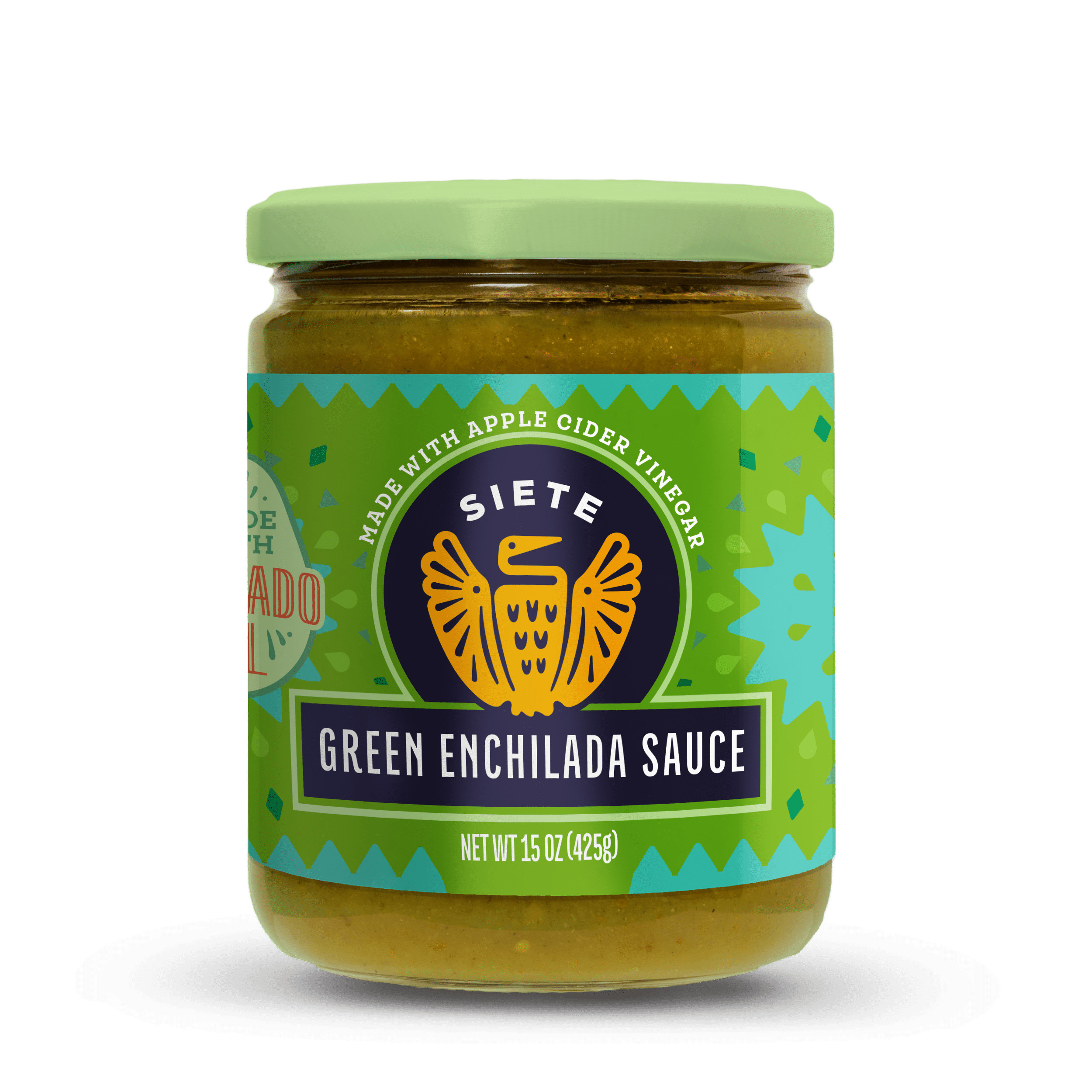 Siete Family Foods Gluten Free Green Enchilada Sauce, 15 oz. Glass Jar