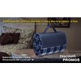thumbnail image 4 of 6 Brookhaven Roll Up Picnic Blankets Set - Fleece, Woven Handle - Navy Blue, 4 of 5