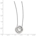 thumbnail image 2 of 925 Sterling Silver Diamond Mystique Circle With Heart 17in Necklace; 17 inch; for Adults and Teens; for Women and Men, 2 of 2