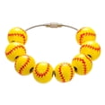 thumbnail image 1 of Bolsa De Playa Deportiva Con Charm De Madera, 8 Perlas Y Borla, Llavero Para Bolsa De Playa, Bolso, Béisbol, Sóftbol, Baloncesto, Fútbol, Tenis, Fútbol Americano, 1 of 3