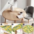 thumbnail image 3 of Waterproof Tablecloth with Elastic Tablecloth for Round Tables 36"-70" for Indoor Outdoor Patio Use, 36Inch, Lemon, 3 of 6