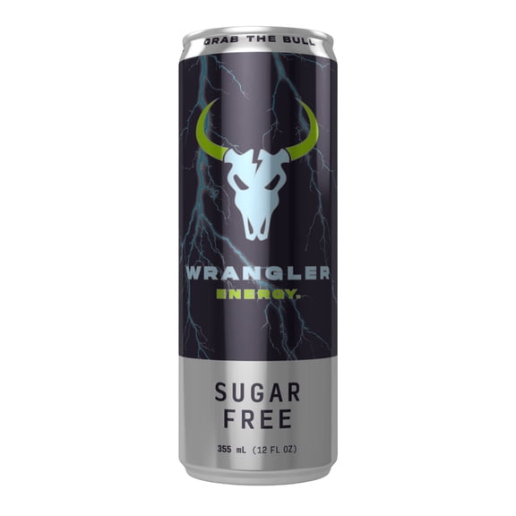 Wrangler Sugar Free Energy Drink, 12 fl. oz. Can, 114mg Caffeine, Taurine & B Vitamins