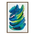 thumbnail image 3 of Kate and Laurel Sylvie Bright Abstract 2 Framed Canvas Wall Art by Jessi Raulet of Ettavee, 23x33 Gold, Modern Colorful Brushstrokes Art for Wall, 3 of 7