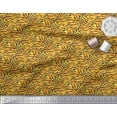 thumbnail image 2 of Soimoi Orange Poly Georgette Fabric Tiger & Giraffe Animal Skin Decor Fabric Printed BTY 42 Inch Wide, 2 of 3