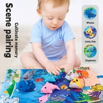 BUTOMKY Montessori Cloth Toddler Toys 6-18 Months - 6PCS Animal Classification & Color/Count Sorting, Fine Motor Skills Learning Toy for 1-2 Year Old Boys Girls, Birthday Gift