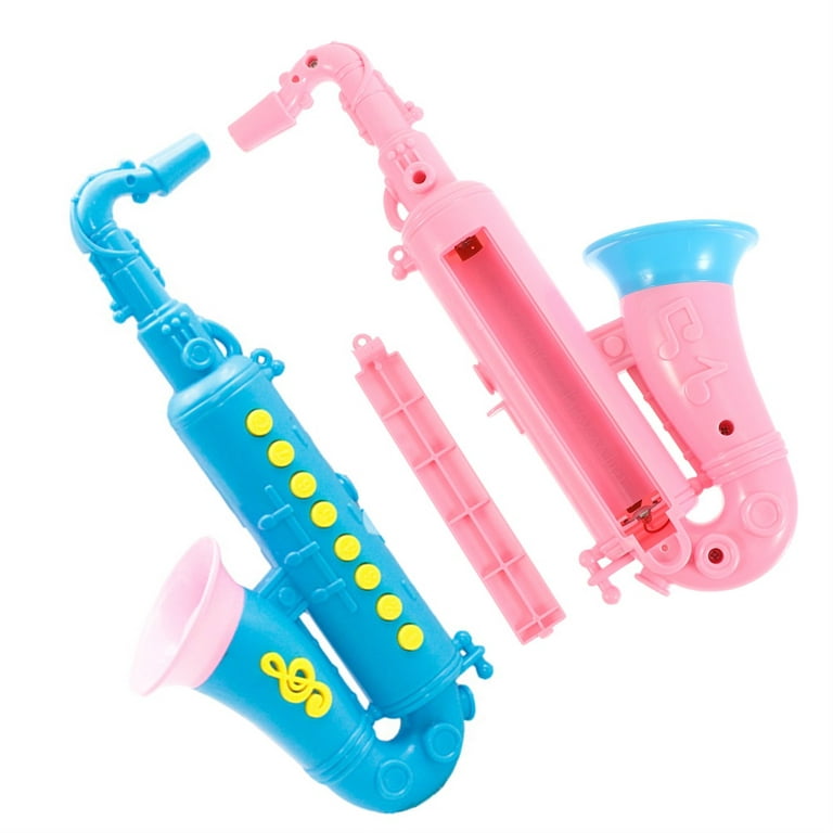 2 Pcs Simulation Saxophone Toy Children Sax Model Toy Kids Musical Instrument Toy, Size: 22X10X5.5CM