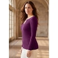 thumbnail image 4 of Jessica London Women's Plus Size Ribbed Keyhole Pullover Sweater, 4 of 4