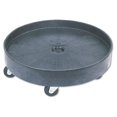 thumbnail image 1 of Rubbermaid Commercial Products Plataforma rodante universal para tambor para contenedor redondo de 55 galones, plataforma rodante de plástico resistente de color negro con capacidad de 500 libras, con, 1 of 1