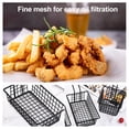 thumbnail image 2 of Frying Colander Basket Drainer Strainer Stainless Steel Accessory Net Oil Filter Drain Portable Cooking Tools with Handle Rectangle, 2 of 7