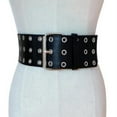 thumbnail image 6 of Steampunk Waist Belt Metal Holes Trimmer Pin Buckle Waistband Belt - Black, 3.8cm Wide, 6 of 6
