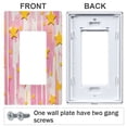thumbnail image 3 of Yayeee Rocker Switch Wall Plate 1-Gang 4.6"x2.9" Home Decorative Outlet Cover, Flat Yellow Stars, 3 of 6