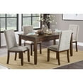thumbnail image 2 of Newboti Furniture Dark Cherry Finish 5pc Dining Set Table and 4 Side Chair Chenille Upholstery Functional Drawers Table Wooden Funiture Dining Kitchen Set 05739, 2 of 12