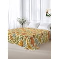 thumbnail image 6 of Queen Flat Sheet Only Fall Thanksgiving Farm Pumpkin Soft Microfiber Cooling Bedding Sheets Maple Leaves Acorns Berry Flat Bed Sheet for Hotel,Home Decor, 6 of 9