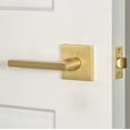 thumbnail image 4 of Viaggio Qadmil_Prv_234_Lh Quadrato Left Handed Solid Brass Privacy Door Lever Set - Chrome, 4 of 7