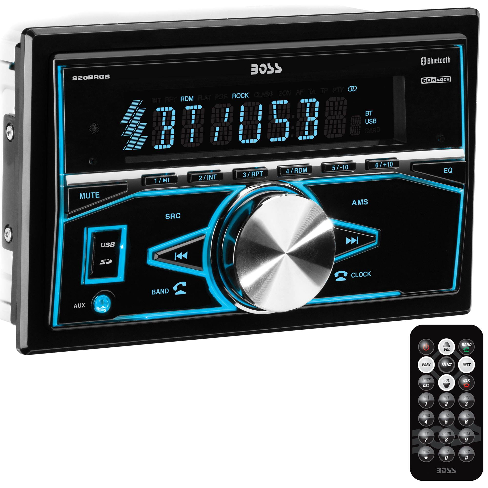 BOSS Audio 820BRGB Double-DIN MECH-LESS Multimedia Player (no CD/DVD) Bluetooth