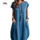 thumbnail image 5 of Vestido sin mangas Qarigey para mujer Azul 3XL, 5 of 5
