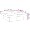 thumbnail image 2 of vidaXL Coffee Table Smoked Oak 90x90x28 cm Engineered Wood, 2 of 5