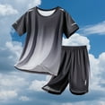 thumbnail image 4 of Boys Clothing Sets Printed Tops & Sweatpants Outfits Sportwear Sweatsuits Tracksuits 5-16 Year Gray 12-13 Years, 4 of 5