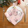 thumbnail image 2 of Coolnut Happy Easter Day Cloth Napkins Set of 4,Reusable Washable Polyester Dinner Table Napkins for Family,Kitchen,Dining,Party Decor, 2 of 7