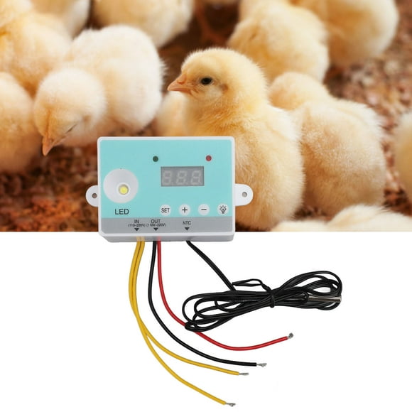 Incubator Controller Thermostat, AC 110V-220V Automatic LED Light Digital Display Intelligent Incubator Thermostat for Duck Eggs